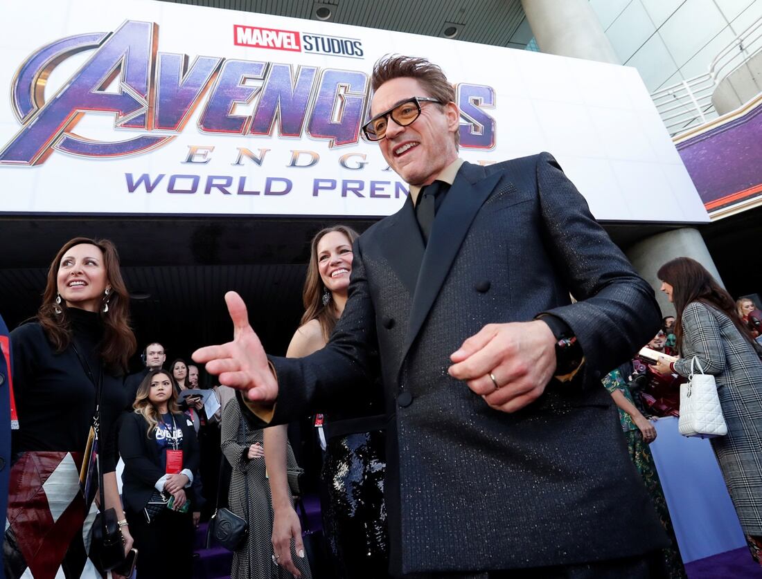(2019) Robert Downey Jr. en estreno de ‘Avengers: Endgame’ en Los Ángeles. Foto: Reuters